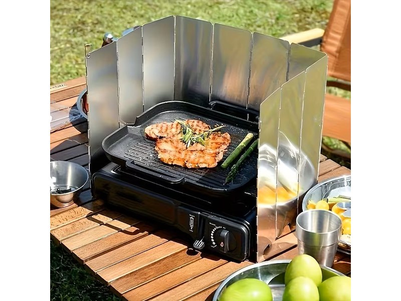 Paravento pieghevole per fornello barca