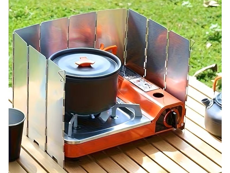 Paravento pieghevole per fornello barca