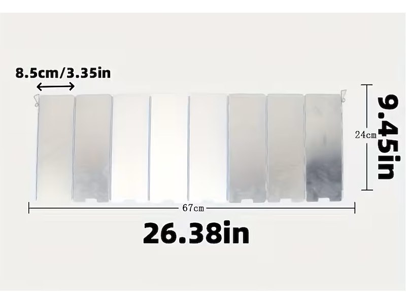 Paravento pieghevole per fornello barca
