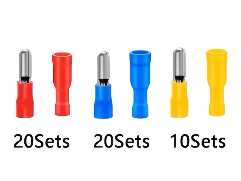 Kit connettori cilindrici Bullet - 50 coppie -
