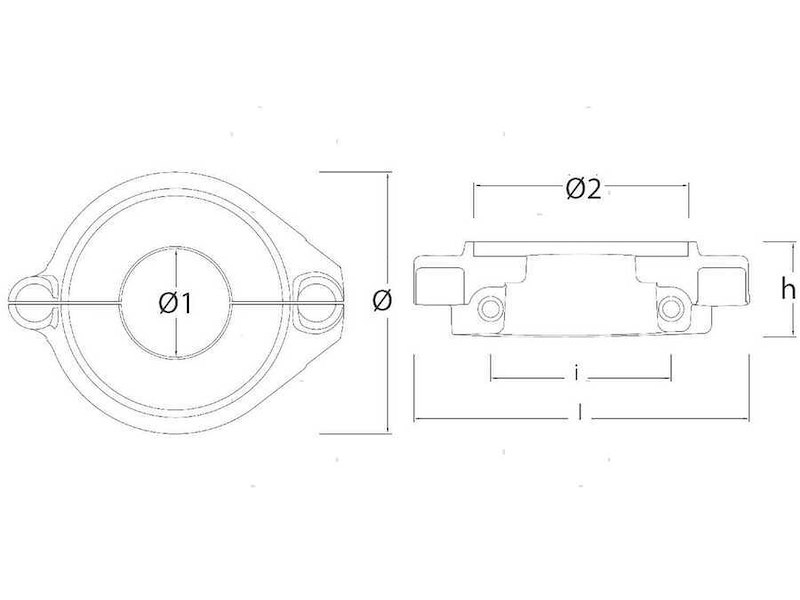 Anodo Volvo Sail Drive 130 - 150 a collare