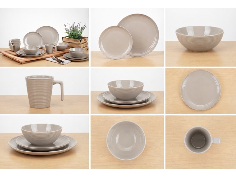 Set Stoviglie melamina "Seramika Latte"