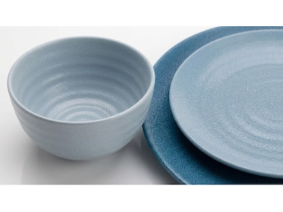 Set Stoviglie per barca "Shades of Blue" in Melamina Premium