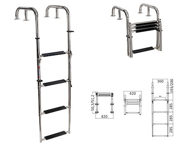 Scalette telescopiche da plancetta con maniglie integrate