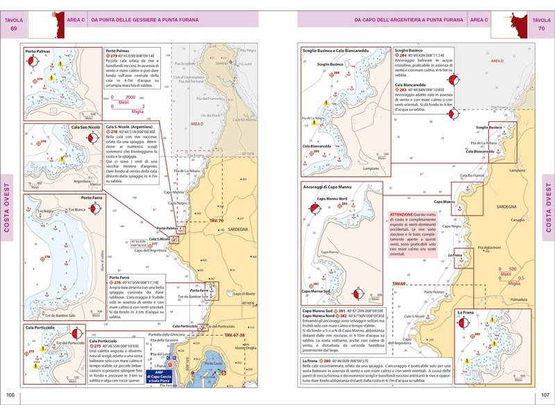 Portolano cartografico Sardegna e Bocche di Bonifacio