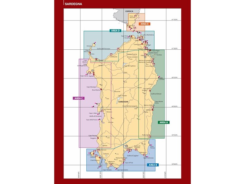 Portolano cartografico Sardegna e Bocche di Bonifacio