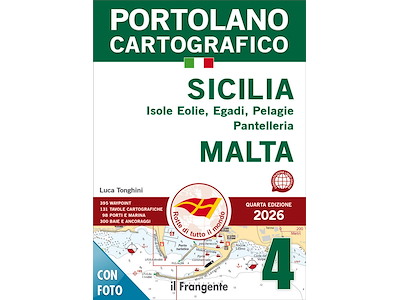 Portolano cartografico Sicilia - Malta - Isole Eolie - Egadi - Pantelleria - Lamedusa