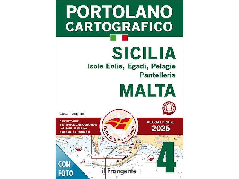 Portolano cartografico Sicilia - Malta - Isole Eolie - Egadi - Pantelleria - Lamedusa