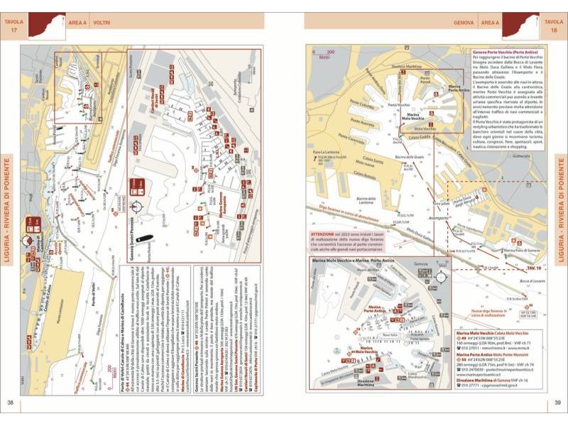 Portolano cartografico Mar ligure - Golfo di Genova - Golfo di La Spezia