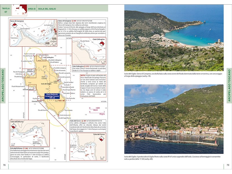 Portolano cartografico da Lerici all’ Argentario e Arcipelago Toscano