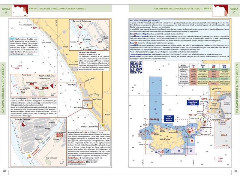 Portolano cartografico da Capo Circeo a Punta Licosa, Isole Pontine, Isole d’Ischia e Capri - 3A -