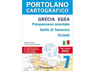 Portolano Cartografico Grecia Egea  Peloponneso Orien. Golfo di Saronico e Cicladi - 7 -