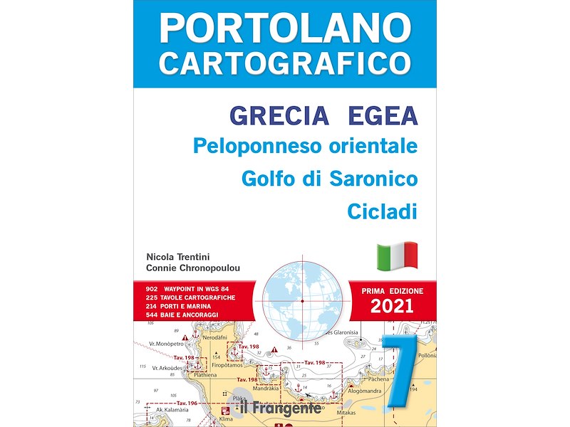 Portolano Cartografico Grecia Egea  Peloponneso Orien. Golfo di Saronico e Cicladi - 7 -