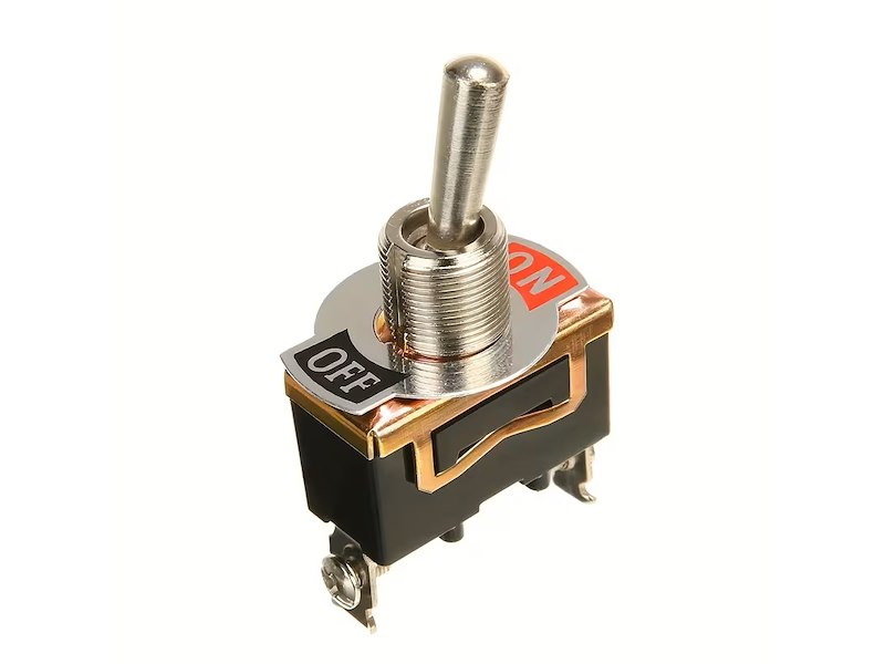Interruttore a levetta con cappuccio stagno - 2 Terminali 15A -