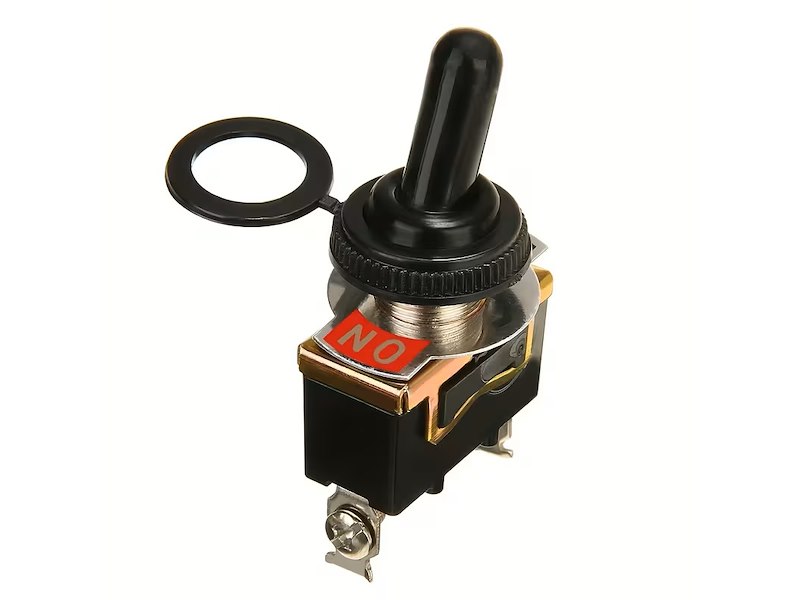 Interruttore a levetta con cappuccio stagno - 2 Terminali 15A -