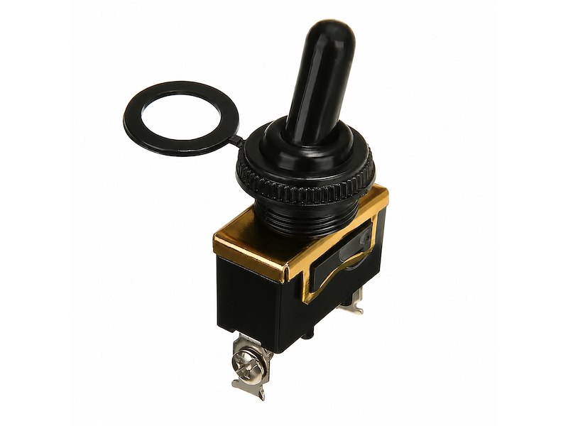 Interruttore a levetta con cappuccio stagno - 2 Terminali 15A -