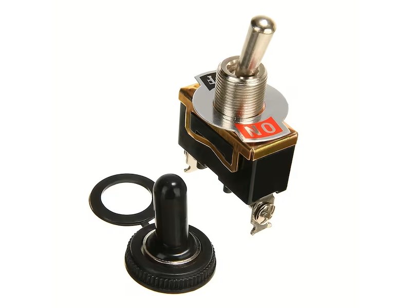 Interruttore a levetta con cappuccio stagno - 2 Terminali 15A -