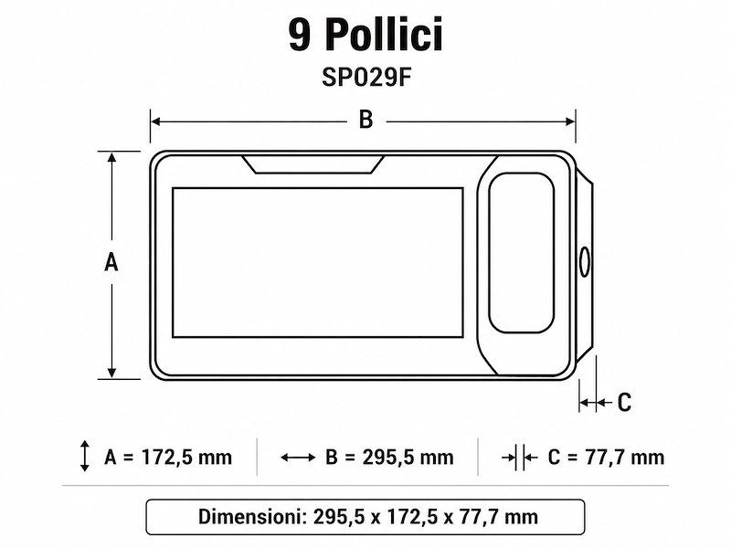 Gps Ecoscandaglio 9" Sportnav SPO29F