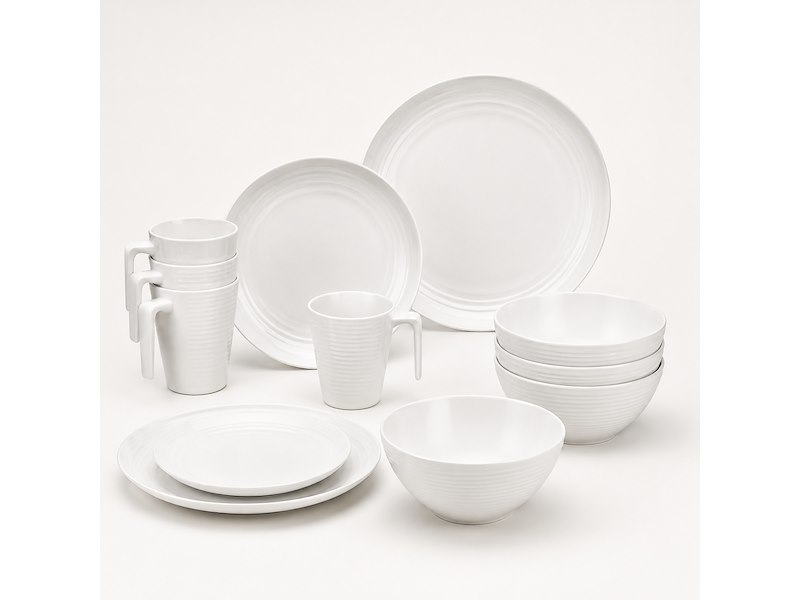 Set Stoviglie melamina "Seramika White"