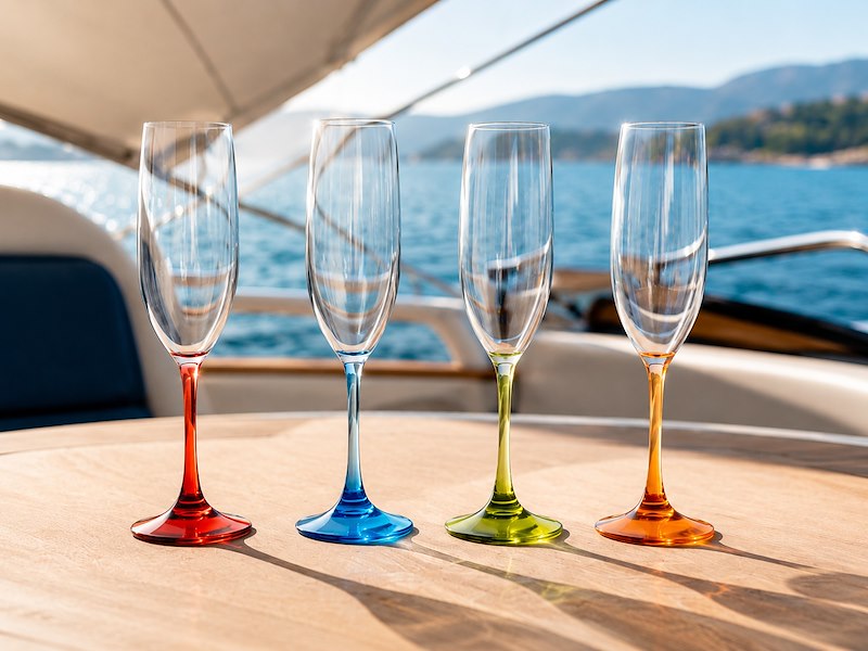 Set 4 Flute da Prosecco Colorati