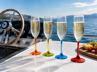 Set 4 Flute da Prosecco Colorati