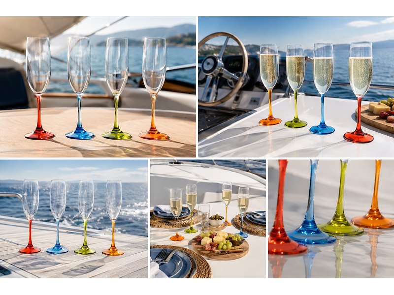 Set 4 Flute da Prosecco Colorati