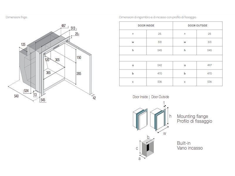 Frigo-freezer Vitrifrigo in acciaio inox - C62 iX OCX2