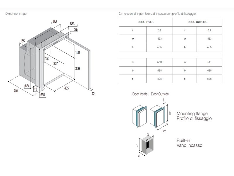 Frigo-freezer Vitrifrigo in acciaio inox - 75LX OCX2