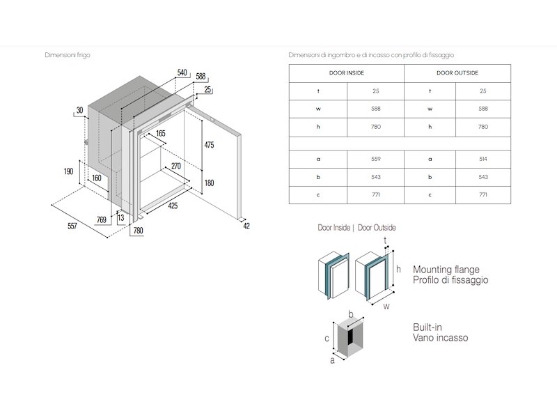 Frigo-freezer Vitrifrigo in acciaio inox - C115 iX OCX2