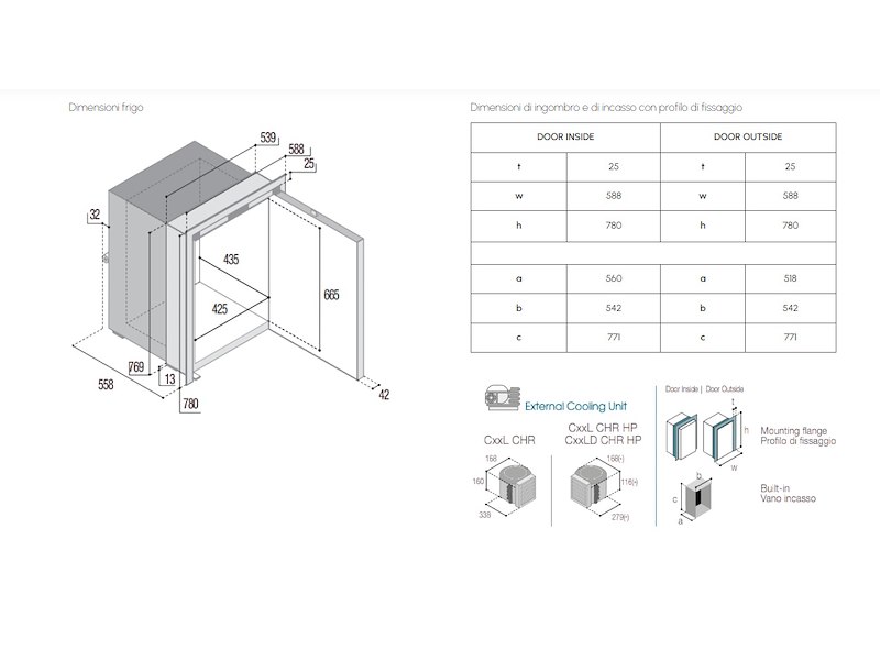 Frigo-freezer Vitrifrigo in acciaio inox - C130 LX OCX2