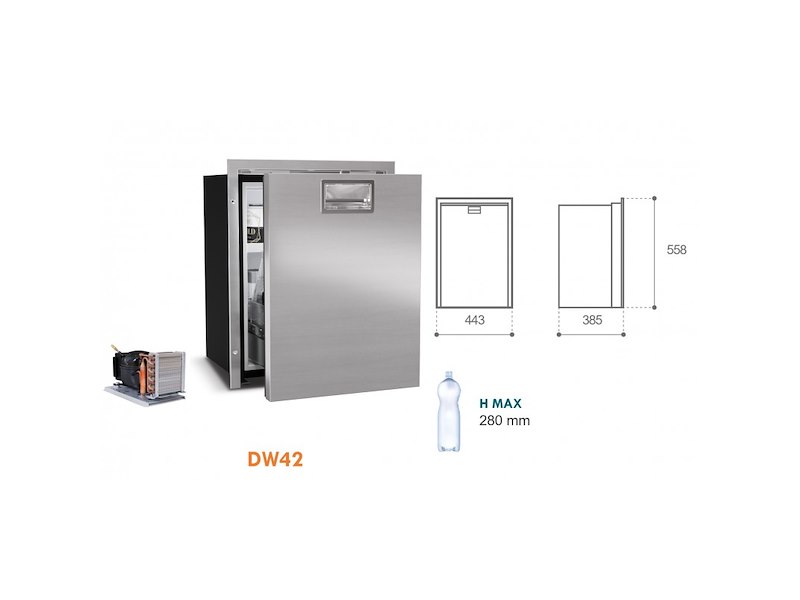 Frigo-freezer Vitrifrigo in acciaio inox - DW42LP OCX2