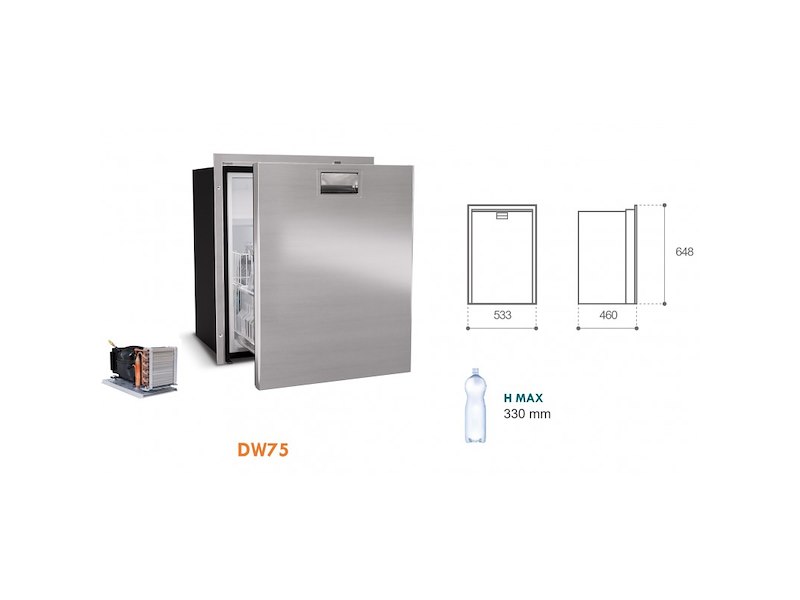 Frigo-freezer Vitrifrigo in acciaio inox - DW75L OCX2