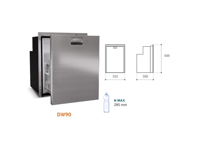 Frigo-freezer Vitrifrigo in acciaio inox - DW90i OCX2