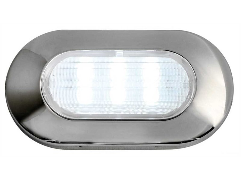 Luce di cortesia ovale 6 LED bianchi