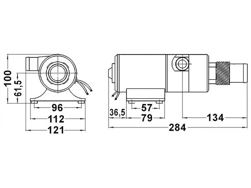 Maceratore autoadescante - uscita DX