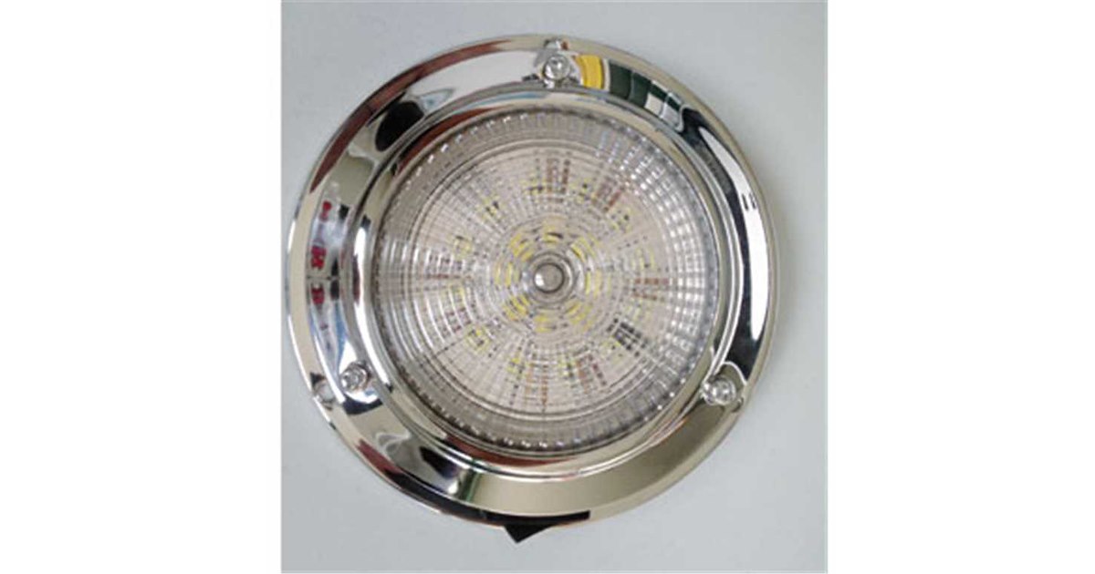 Marvix Plafoniera LED 12V/24V 36 SMD Per Camper, Roulotte E Barca Con Interruttore A Cupola (720 Lumen)