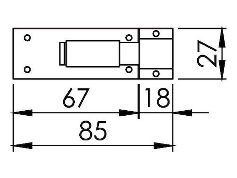 Catenaccio in acciaio inox e portalucchetto