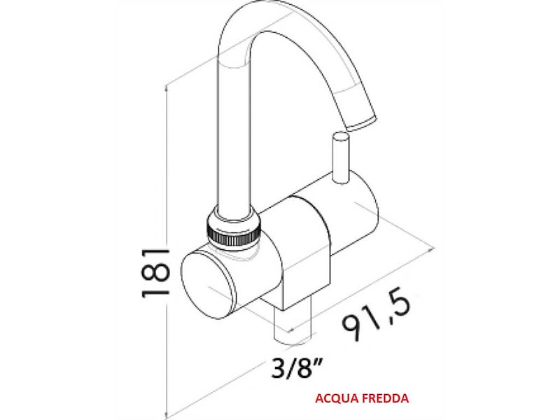 Rubinetto ruotante Slim 