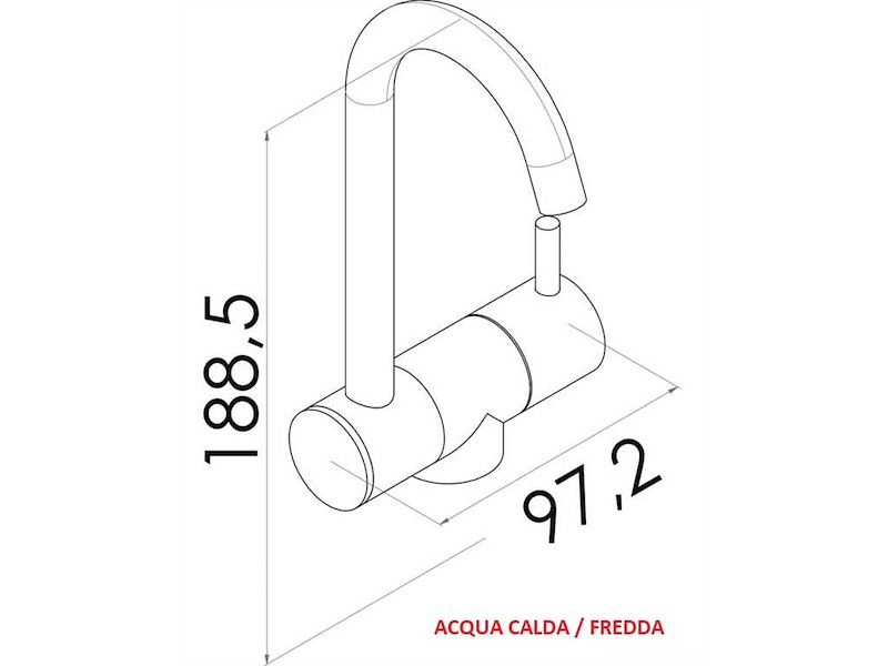 Rubinetto ruotante Slim 