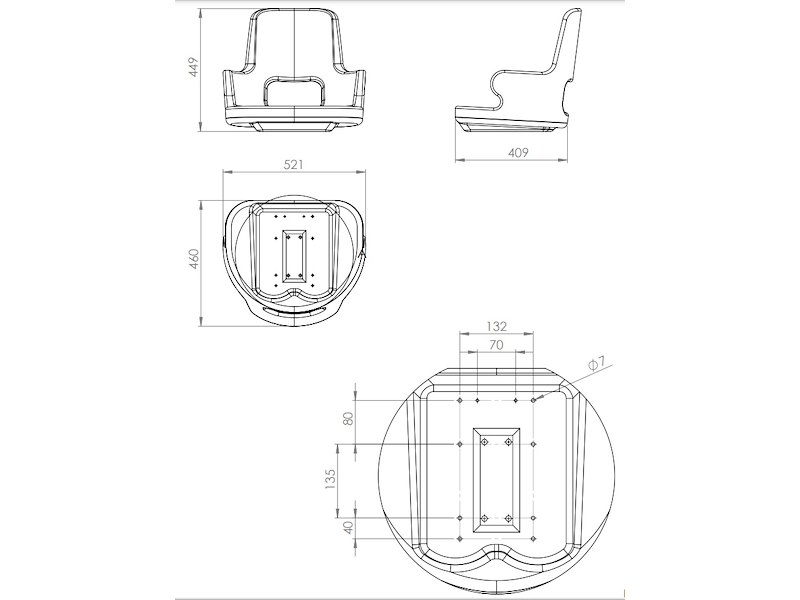 Poltrona di guida modello Captain