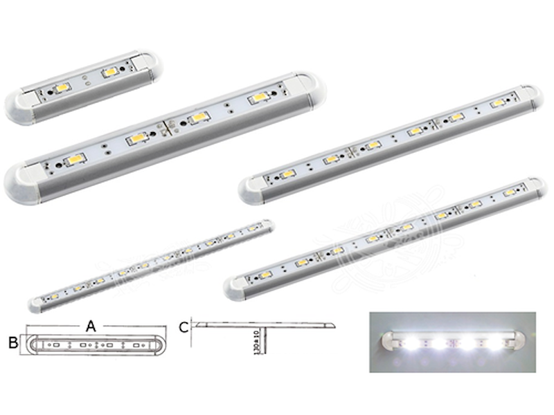 Plafoniera lineare a Led Mini - tecnica e antiurto -