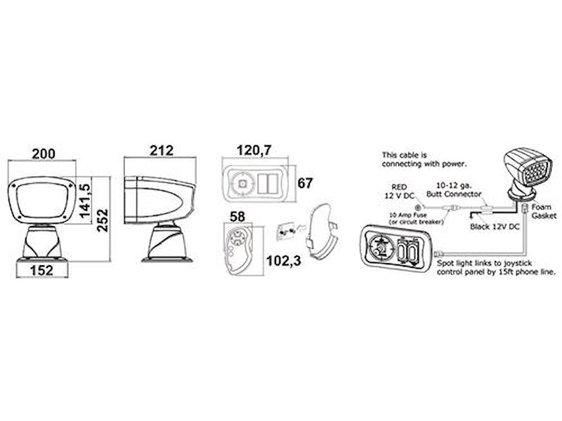 Proiettore a Led motorizzato - 200 Watt consumo 45 Watt -