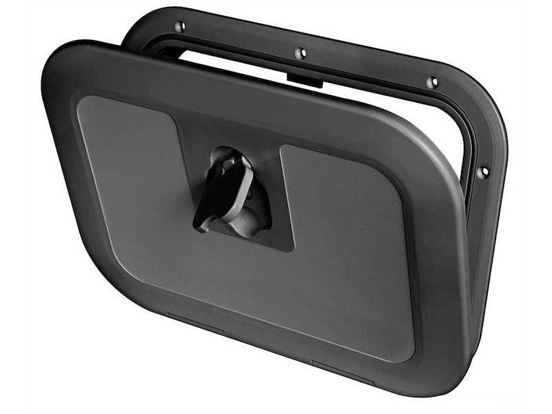 Portelli di ispezione a filo colore nero